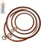 4 Pack Embroidery Hoop Ring, Imitated Wood Display Frame Circle and Oval Embroidery Kits with 30 Pieces Large Eye Embroidery Needles, Quilting Hoop and Cross Stitch Supplies for Sewing and Wall Hang